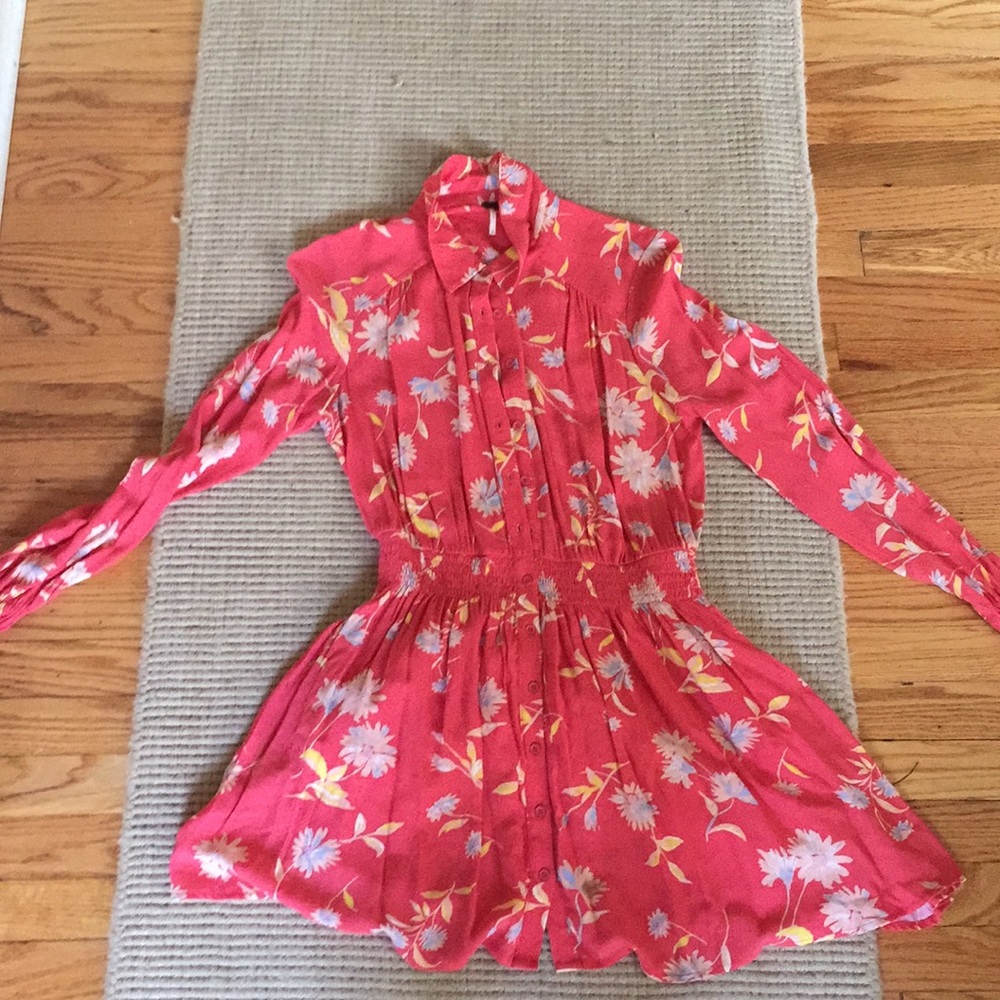 Floral button up dress